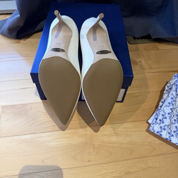 Sarah Flint Cream Canvas perfect pump 85mm - Picture 5 of 5